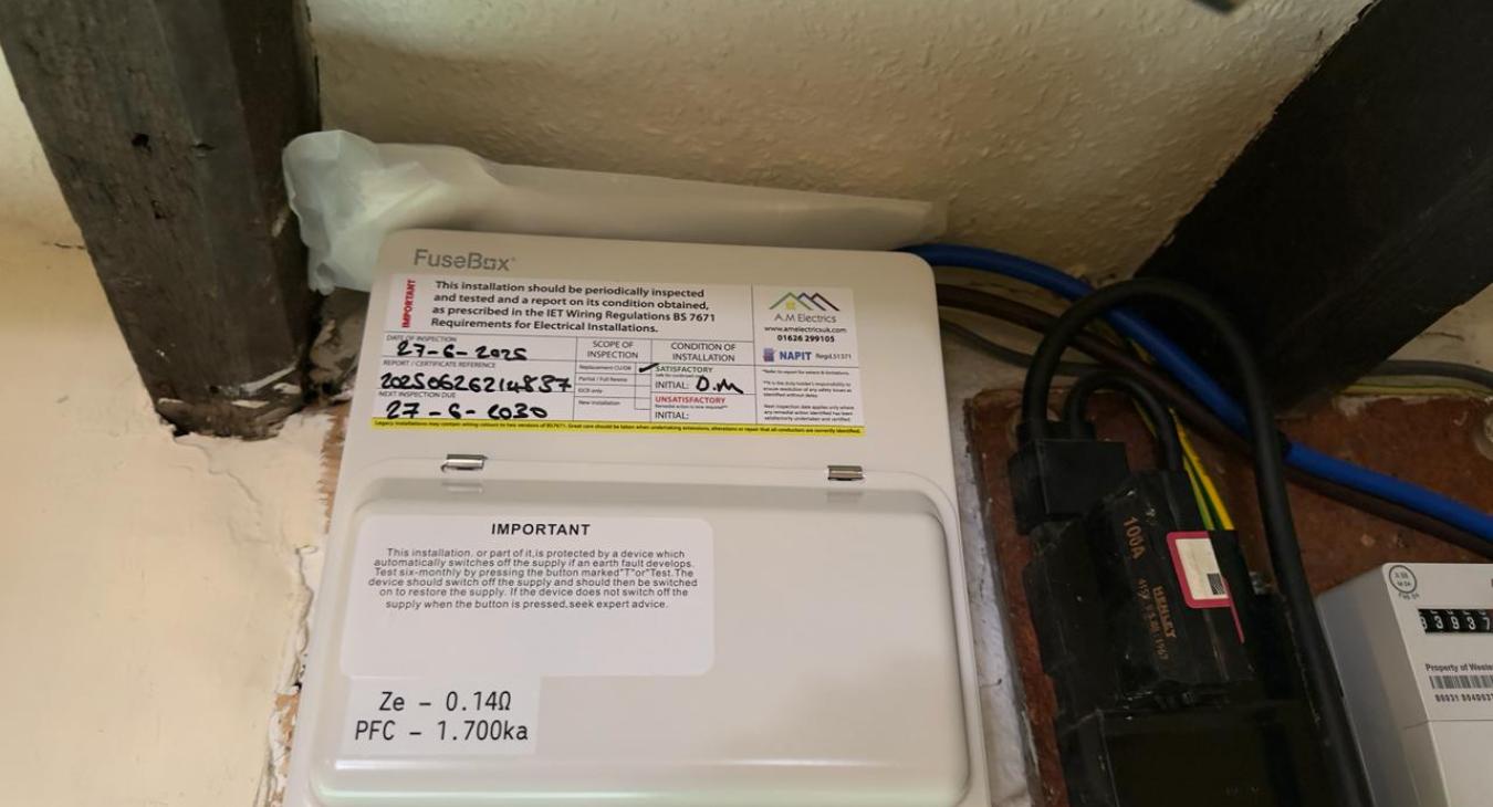New Fuseboard - AM Electrics Devon