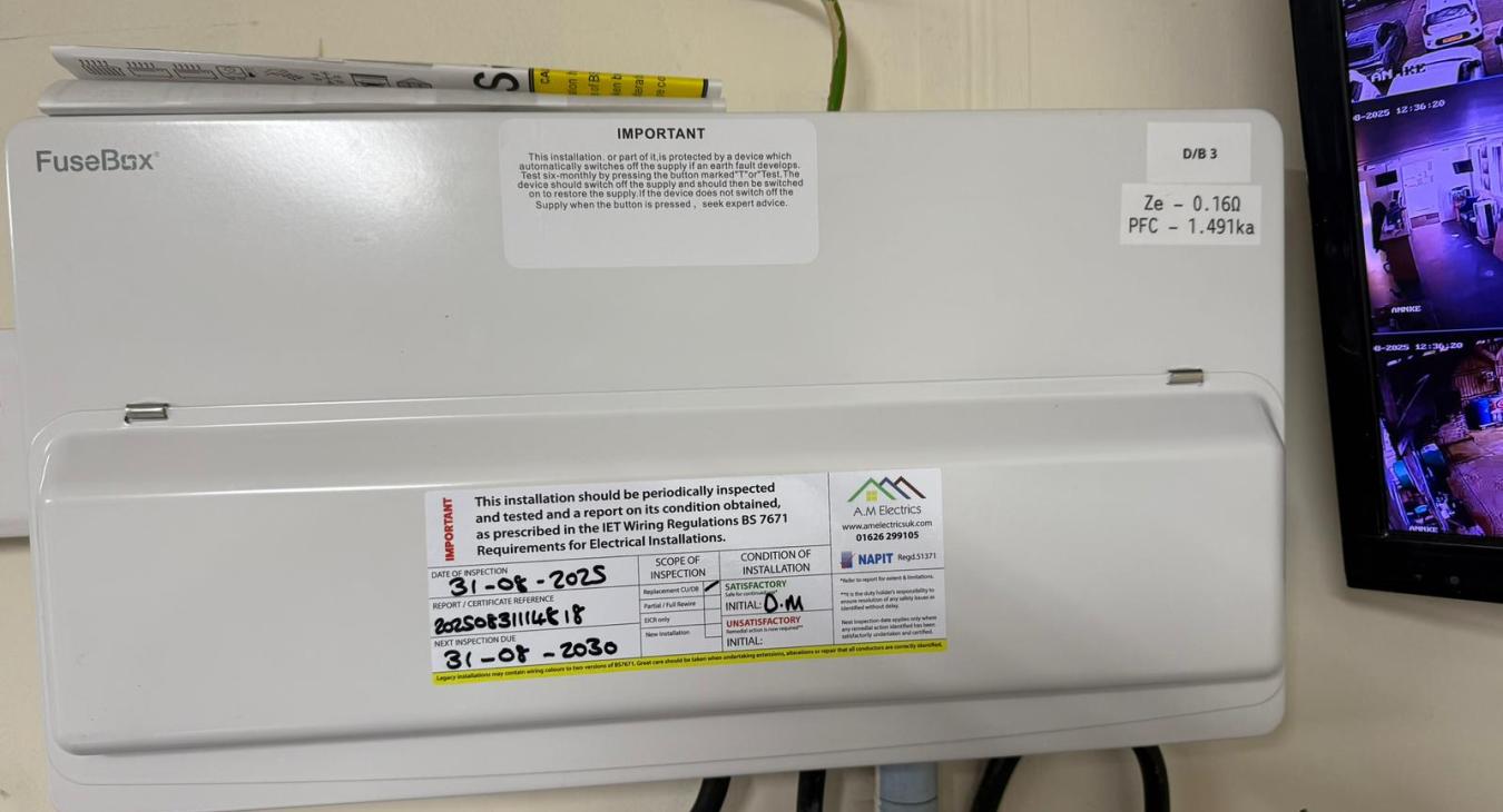 New Fuse Box Devon - AM Electrics Devon Ltd
