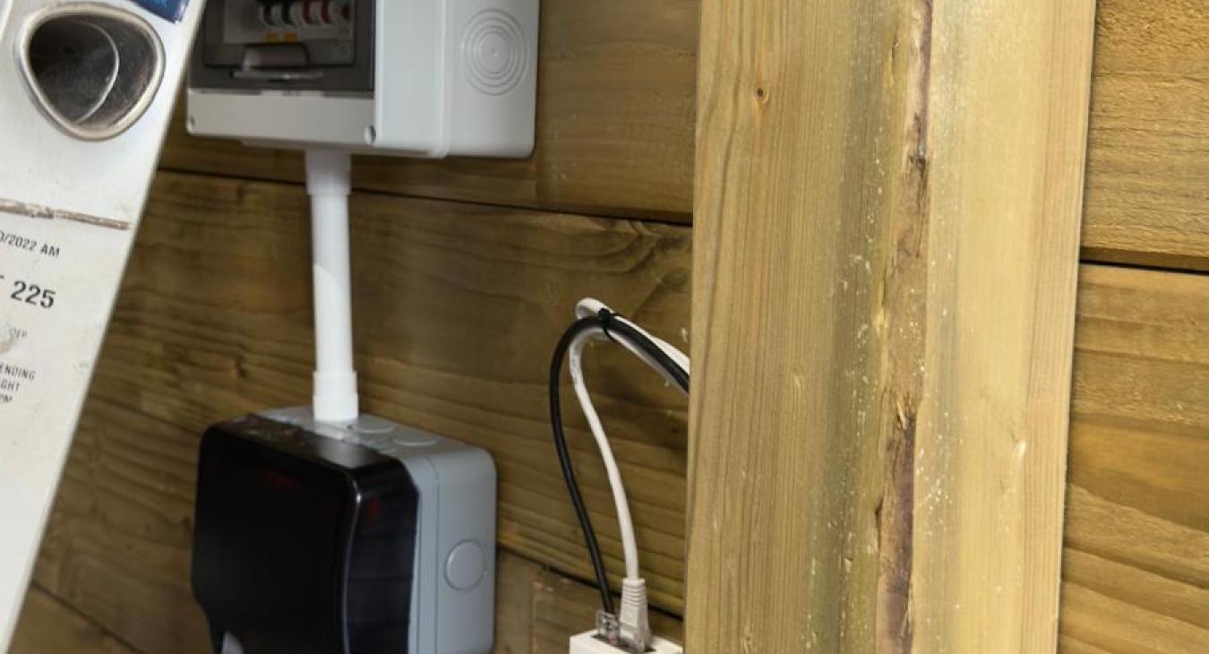 EV Car Charging Port Installation with Lighting, Car Charging and Internet Newton Abbot